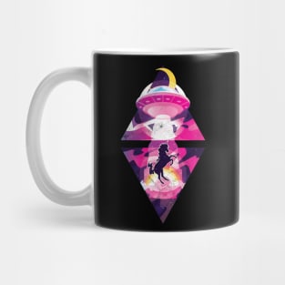 Retro Ufo Unicorn Vintage Mug